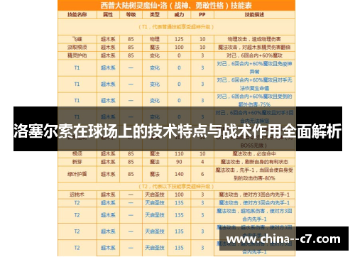 洛塞尔索在球场上的技术特点与战术作用全面解析