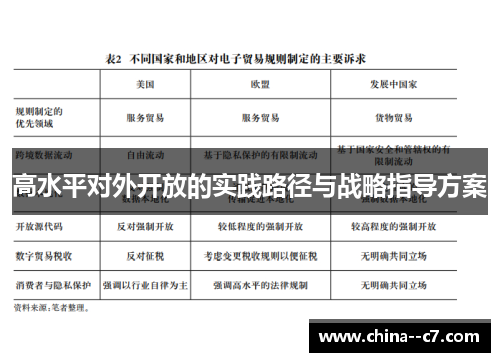 高水平对外开放的实践路径与战略指导方案